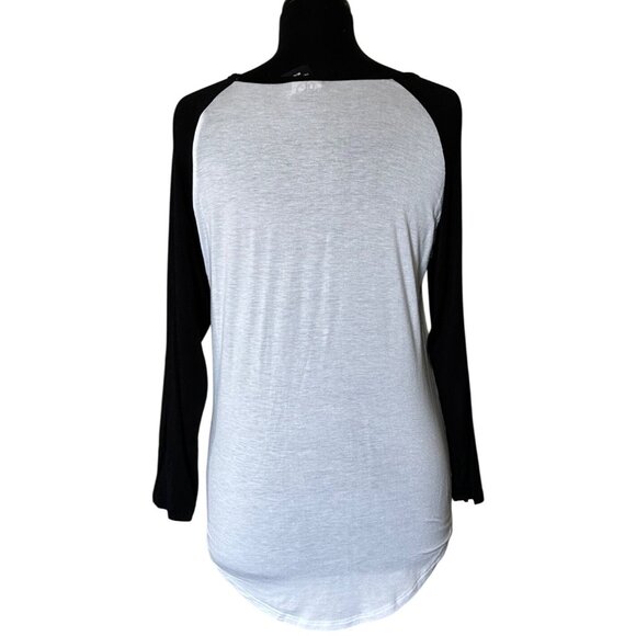 Women's Recycled Karma Will Work For Coffee Baseball T-Shirt Junior's Size M - Picture 2 of 13